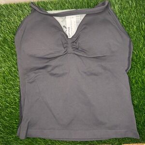 Dfyne impact longline strappy top shark gray medium